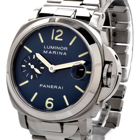 panerai blue dial 40mm|panerai luminor pam 00889.